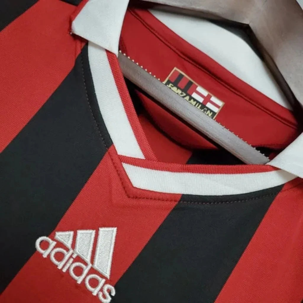 Jersey Milan Retro Adidas Vermelha e Preta - 09/10