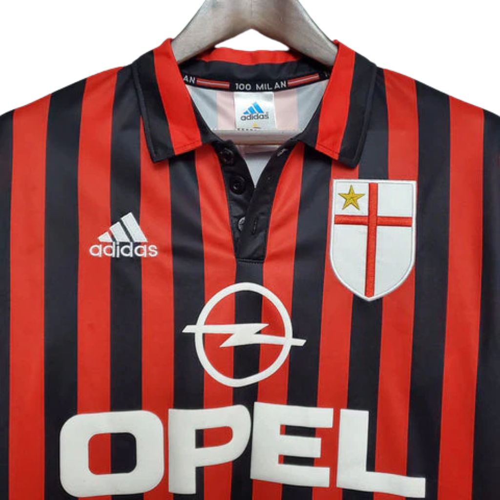 Jersey Milan Retro Vermelha e Preta - 1999/2000
