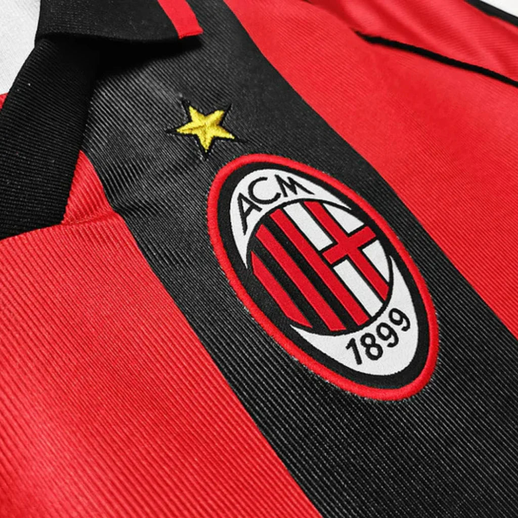 Jersey Milan Retro Vermelha/Preta - 1998/ 1999