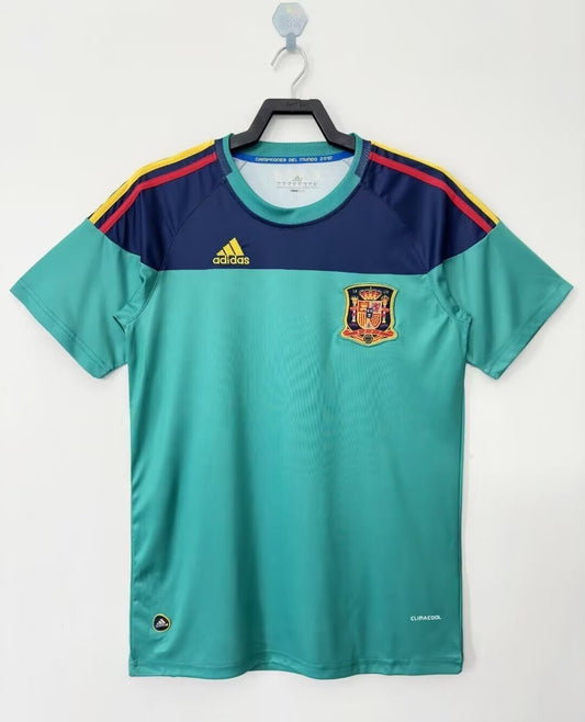 Man's Retro Jersey Spain National Team Green GK - 2010