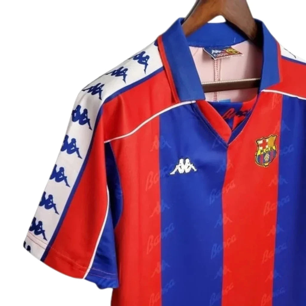 Jersey Barcelona Retro Azul e Vermelha Kappa - 92/95