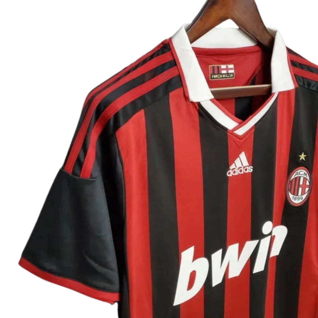 Jersey Milan Retro Adidas Vermelha e Preta - 09/10