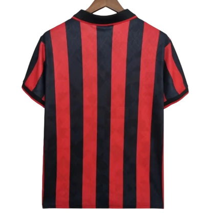 Jersey Milan Retro Vermelha e Preta Lotto - 1995/1996