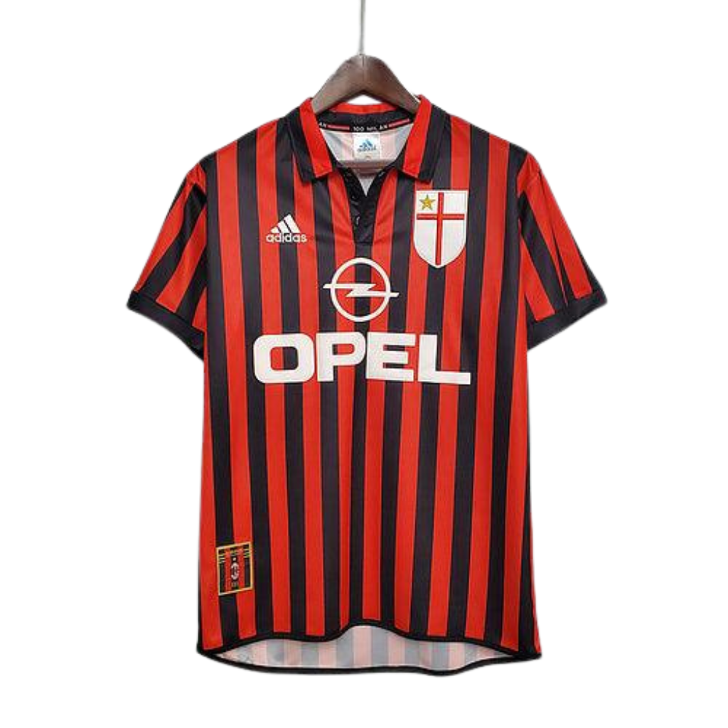 Jersey Milan Retro Vermelha e Preta - 1999/2000