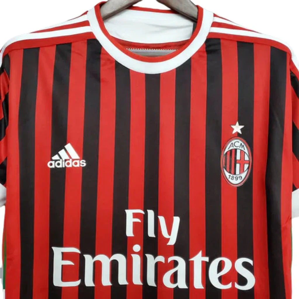 Jersey Milan Retro Vermelha e Preta - 11/12