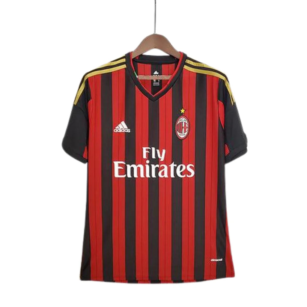 Jersey Milan Retro Vermelha e Preta - 13/14