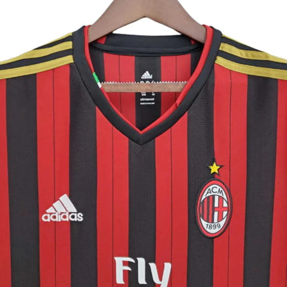 Jersey Milan Retro Vermelha e Preta - 13/14