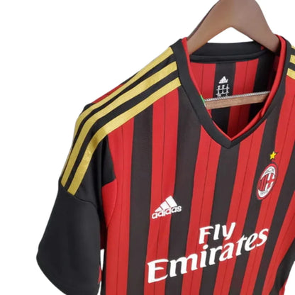 Jersey Milan Retro Vermelha e Preta - 13/14