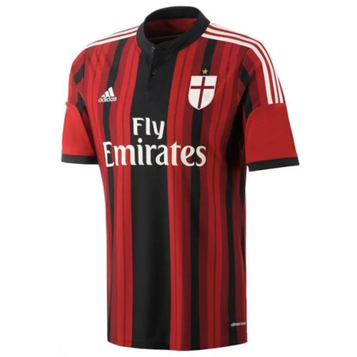 Jersey Milan Retro Vermelha e Preta - 14/15