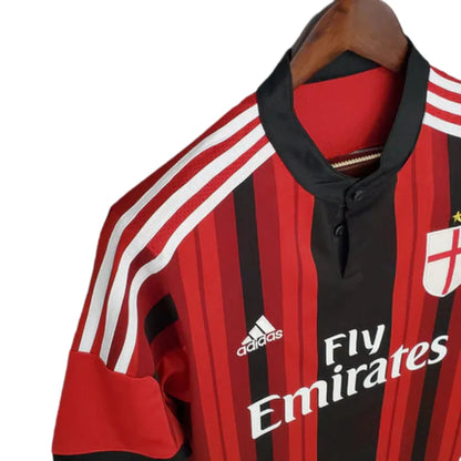 Jersey Milan Retro Vermelha e Preta - 14/15