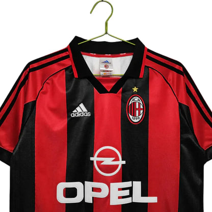 Jersey Milan Retro Vermelha/Preta - 1998/ 1999