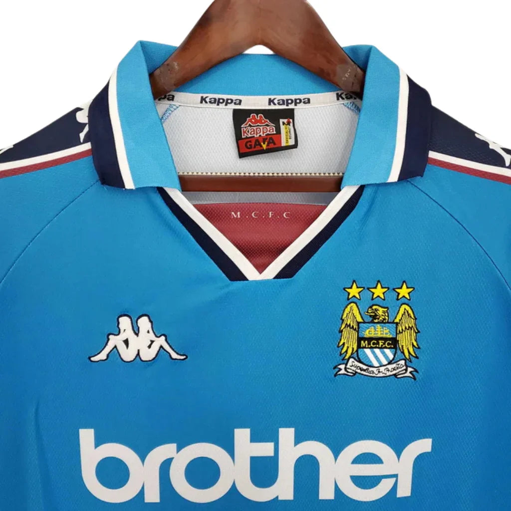 Jersey Manchester City Retro Azul - 1997/1998
