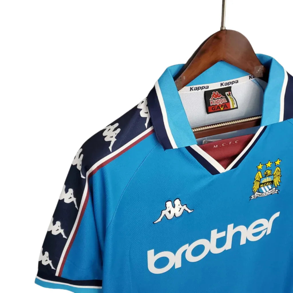 Jersey Manchester City Retro Azul - 1997/1998