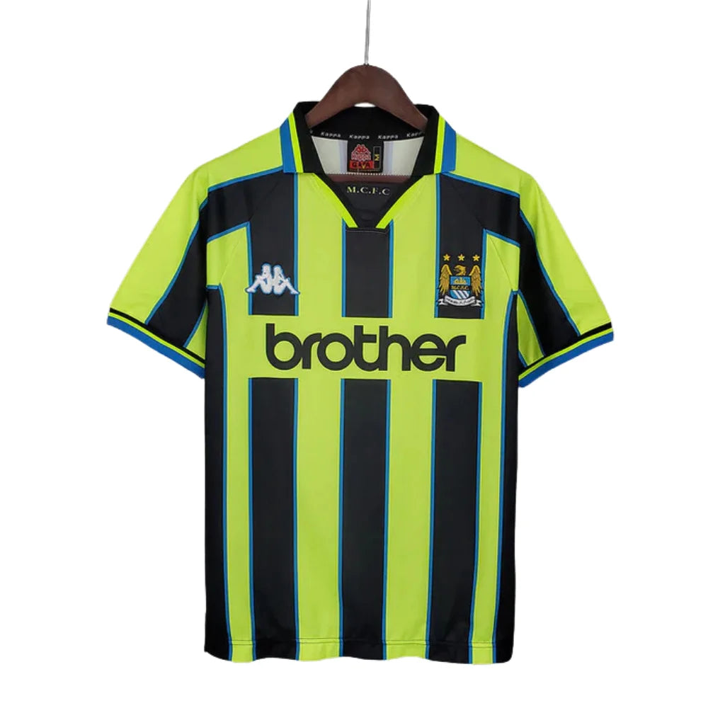 Jersey Manchester City Retro Amarela e Preta - 1998/1999