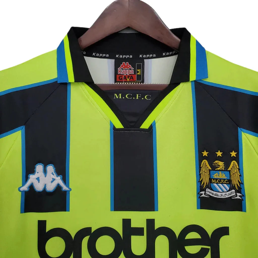 Jersey Manchester City Retro Amarela e Preta - 1998/1999