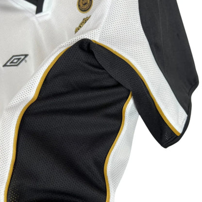 Jersey Manchester United 01/02 Modelo Retro 100 Anos Masculina- Braca e preta, Dourada e Preta Dupla Face