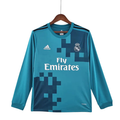 Jersey Manga Longa Real Madrid Adidas Azul - 17/18
