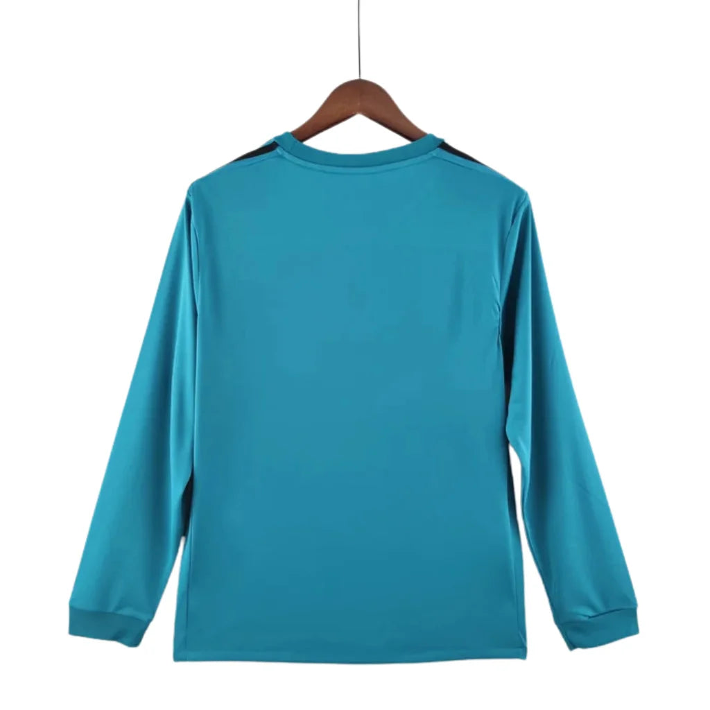 Jersey Manga Longa Real Madrid Adidas Azul - 17/18