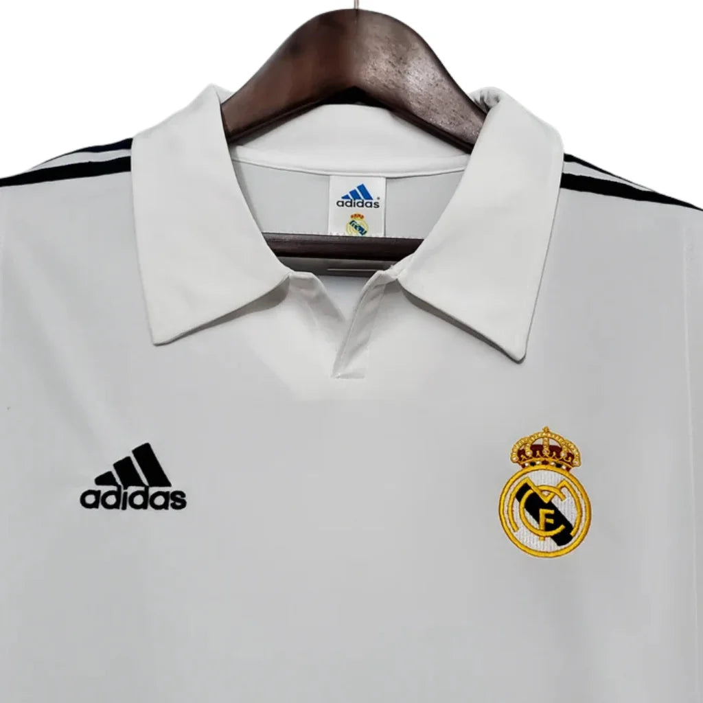 Jersey Manga Longa Real Madrid Adidas Branco - 2002