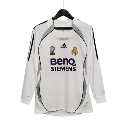 Jersey Manga Longa Real Madrid Adidas Branco - 06/07