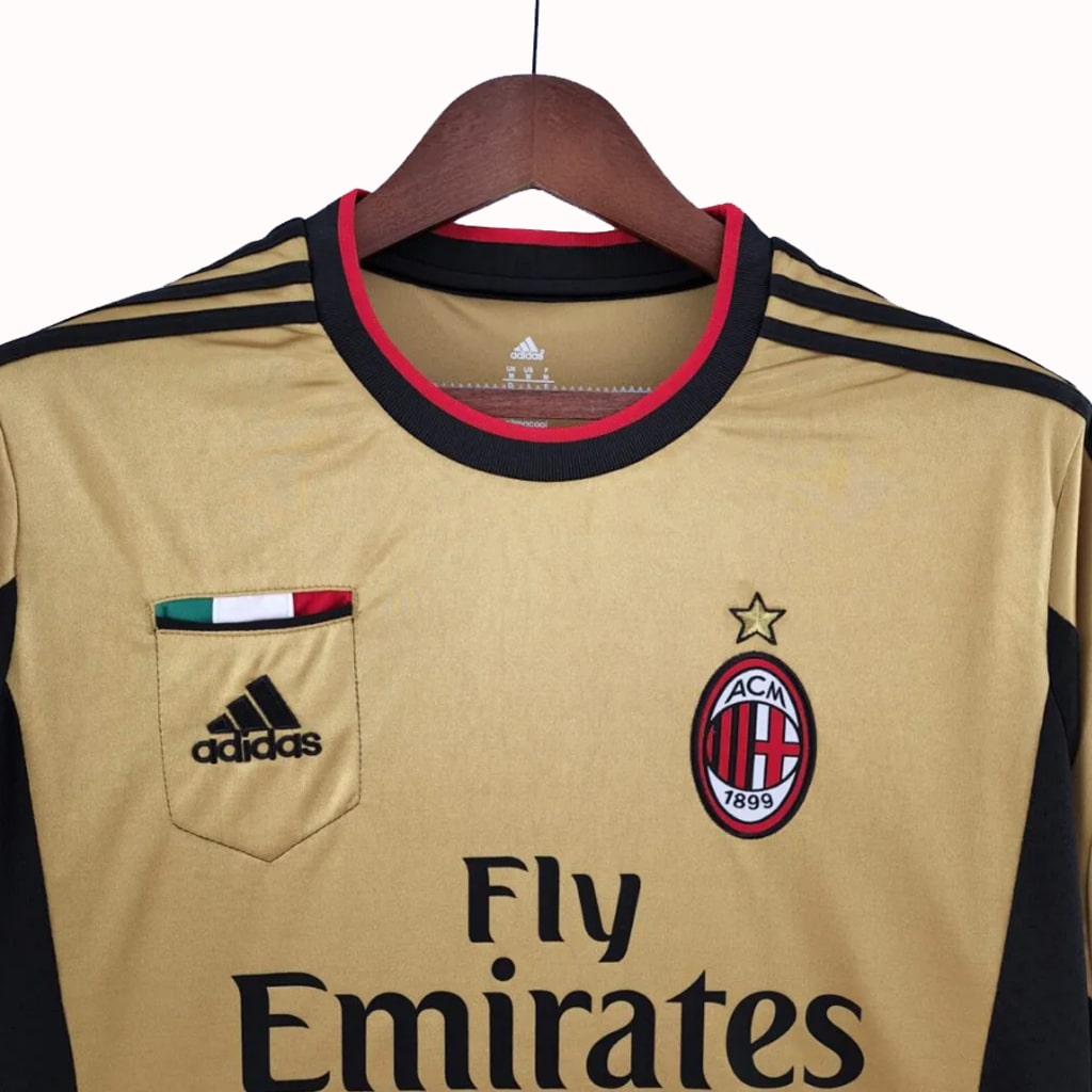 Jersey II AC Milan 2013/14 Retro Dourada Torcedor - Masculina